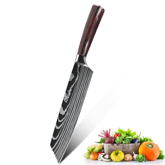 Couteau De Chef Couteau Professionnel,Couteau De Chef Couteau Professionnel Couteau De Chef Japonais Tranchant En Acier German 1 4116 Couteau De Cuisine Full Tang Avec Manche Ergonomique En Resine