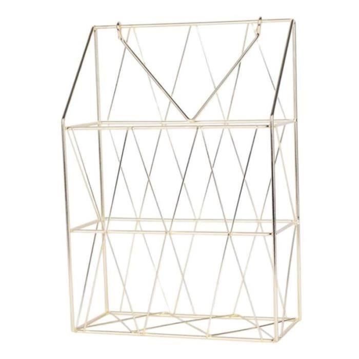 Porte Revue Murale IDesign - Métal Argenté | Pour Magazines & Tablettes | Gain De Place