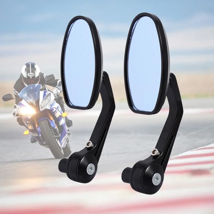 Rétroviseurs Moto Universels Paire - Design Flamme Aluminium, Diamètre Vis 8 Mm Ou 10 Mm, Réglables