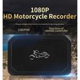 Caméra Caméra Moto HD 1080P + 720P Vue Avant Vue Arrière Enregistreur DashCam DVR Noir-1