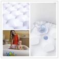 Enfant Baignoire gonflable portable blanche durable avec grand dossier, piscine gonflable, salle de bain maison spa-1
