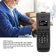 Téléphone à clapet TMISHION - Mini téléphone portable 0,66 pouces - GSM 2G - Blanc-1