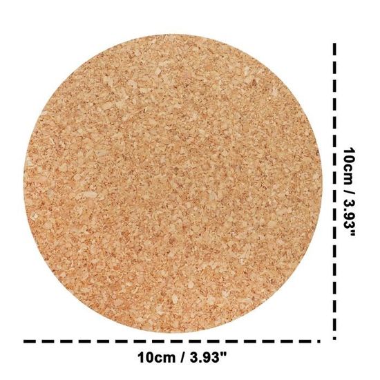 Lot De 4 Dessous De Verre En Bois, Diamètre 10,5 Cm