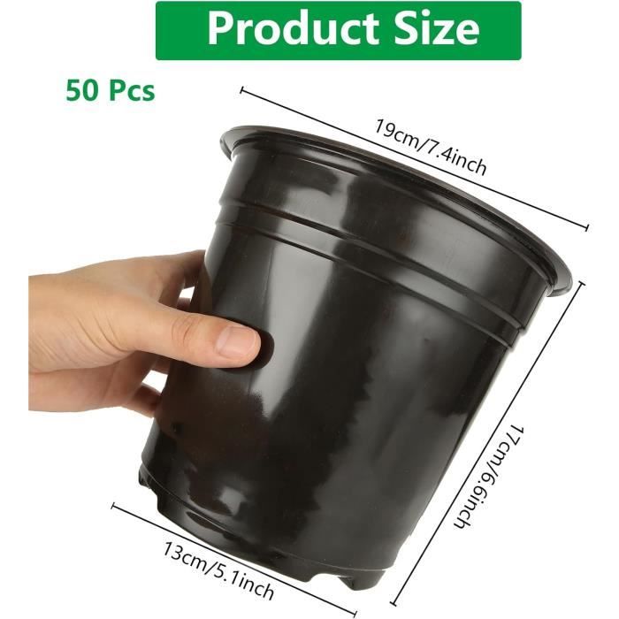 Lot 50 Pots De Semis Plastique DOITOOL Diamètre 120mm - Pots Fleurs Et Plantes Pour Graines