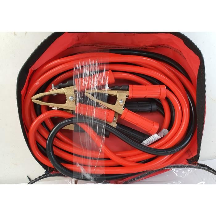 Cable de demarrage professionnel pour batterie auto 50 mm²