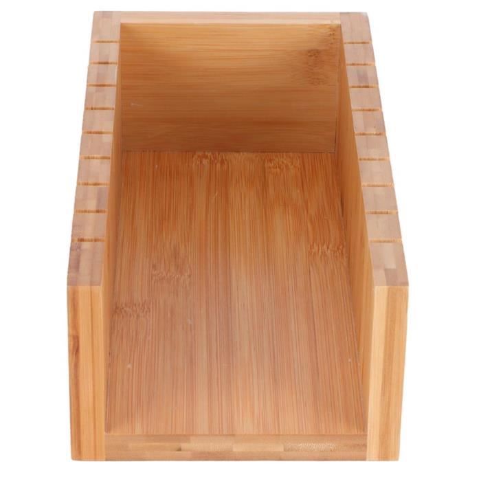 Ensemble d'outils pour la fabrication de savon Nicole - Boîte à savon en bois réglable avec 3 lames ondulées et droites en acier inoxydable - Kit de fabrication de savon - Boowan Nicole