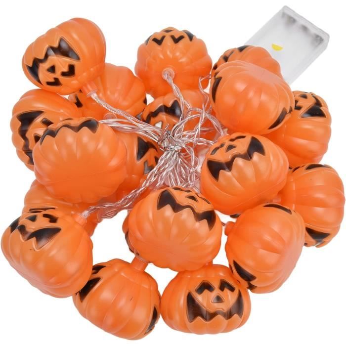 Guirlande Halloween LED Citrouilles - Décoration lumineuse 150 cm pour