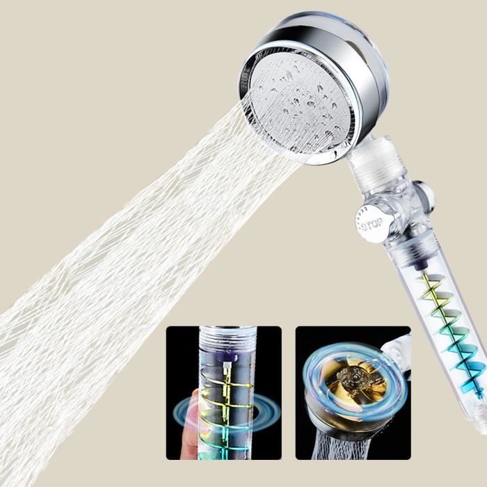 Pommeau De Douche, 5 Types De Jets, Grand Pommeau De Douche Pour Augmenter Le Volume D'eau