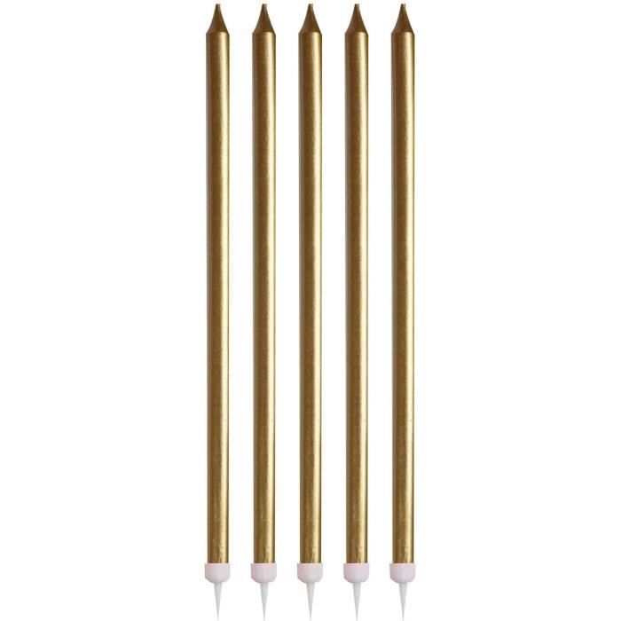 Bougie Chiffre 20 Dorée Pour Gâteau Anniversaire - Longueur 12 Cm - Cire écologique - Pour 20 Ans