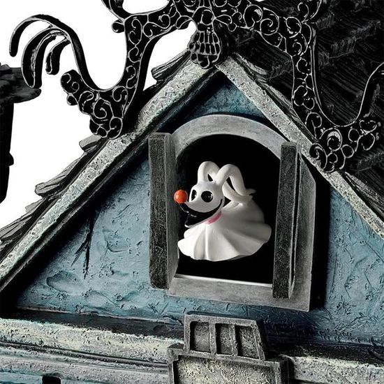 Horloge Murale Maison De Forêt Halloween - Résine Synthétique - Décoration Effrayante Pour Fêtes & Noël