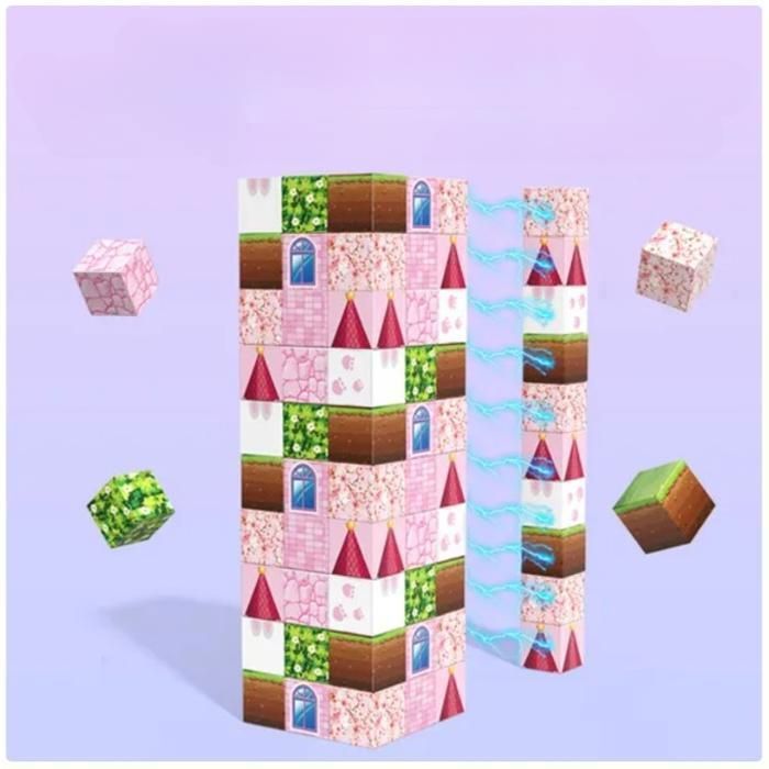 Blocs de construction magnétique style Minecraft pour château de princesse style Minecraft 100 pièces - TEKPLAY© - Jouet enfant