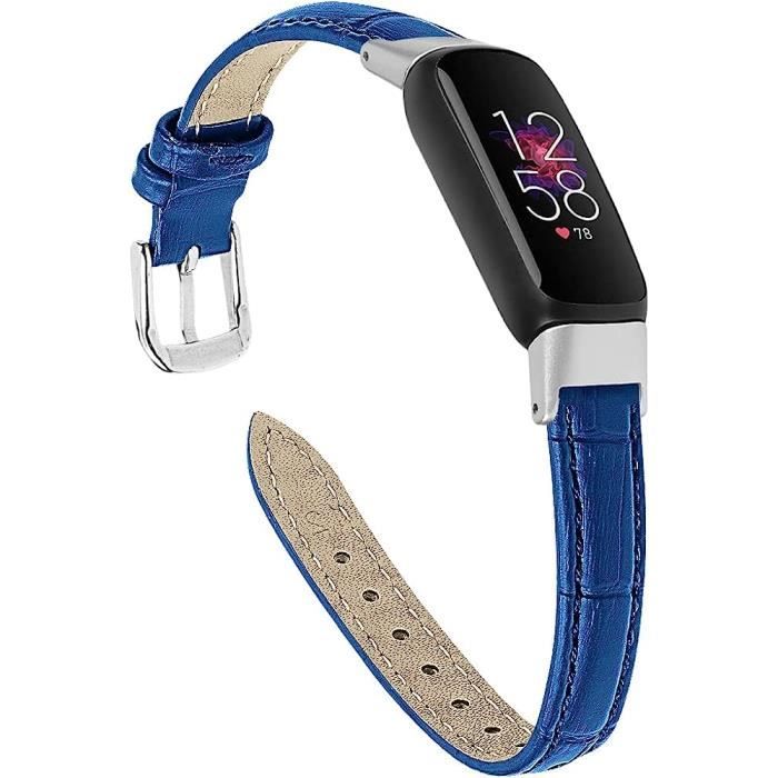 Bracelet En Cuir Compatible Avec Fitbit Luxe, Bracelet Fin Et