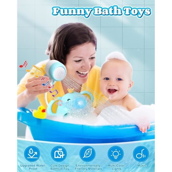 Jouets de bain pour bébé FONGWAN musique fabricant automatique de bulles  pour baignoire-Bleu - Jouet pour le bain - à la Fnac