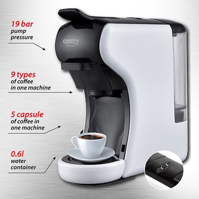 Machine à café multi-capsules - Crème / Noir