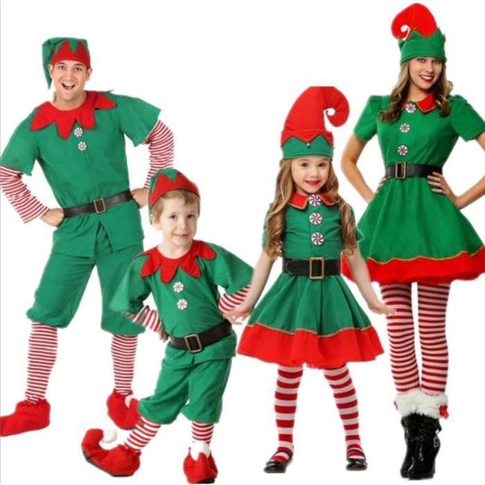 IEFIEL Femmes Robe d'elfe Noël Mini Robe Lutin Vert Costume Carnaval Cosplay  Soirée Anniversaire + Chapeau Noël M-XL Vert - Cdiscount Prêt-à-Porter