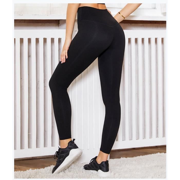 Legging Femme Taille Haute Pleine Longueur Contrôle du Ventre Extensible  Pantalon en Polaire Fitness Yoga Minceur Leggings Noir - Cdiscount Sport