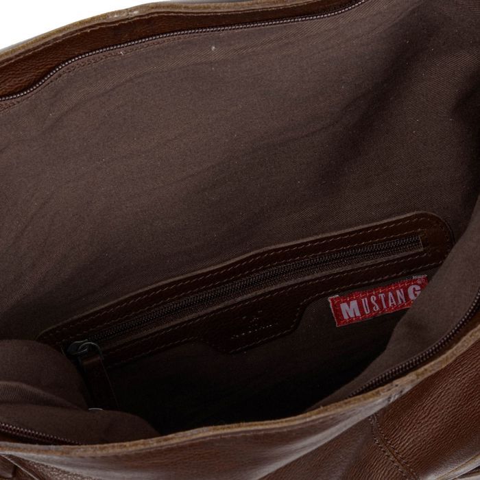 Sac à Dos En Cuir MUSTANG Catania - Noir - Pour Ordinateur, Ajustable - 100% Cuir