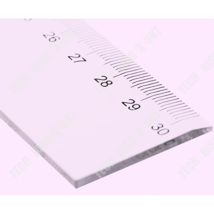 FDCGAS 2 Pcs T-Square Junior En Plastique T-Règle Transparent Pour Rédaction Et Travail Général De Mise En Page Fournitures De Bureau 12 Pouces/ 30 Cm