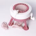 Machine à coudre à tricoter à la main en plastique bricolage enfants tissage accessoires d'outil de jouet (22 aiguilles)-3