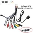 Pièces Auto,COHO autoradio câble de sortie RCA câble adaptateur Aux - Type For 4-Core-3