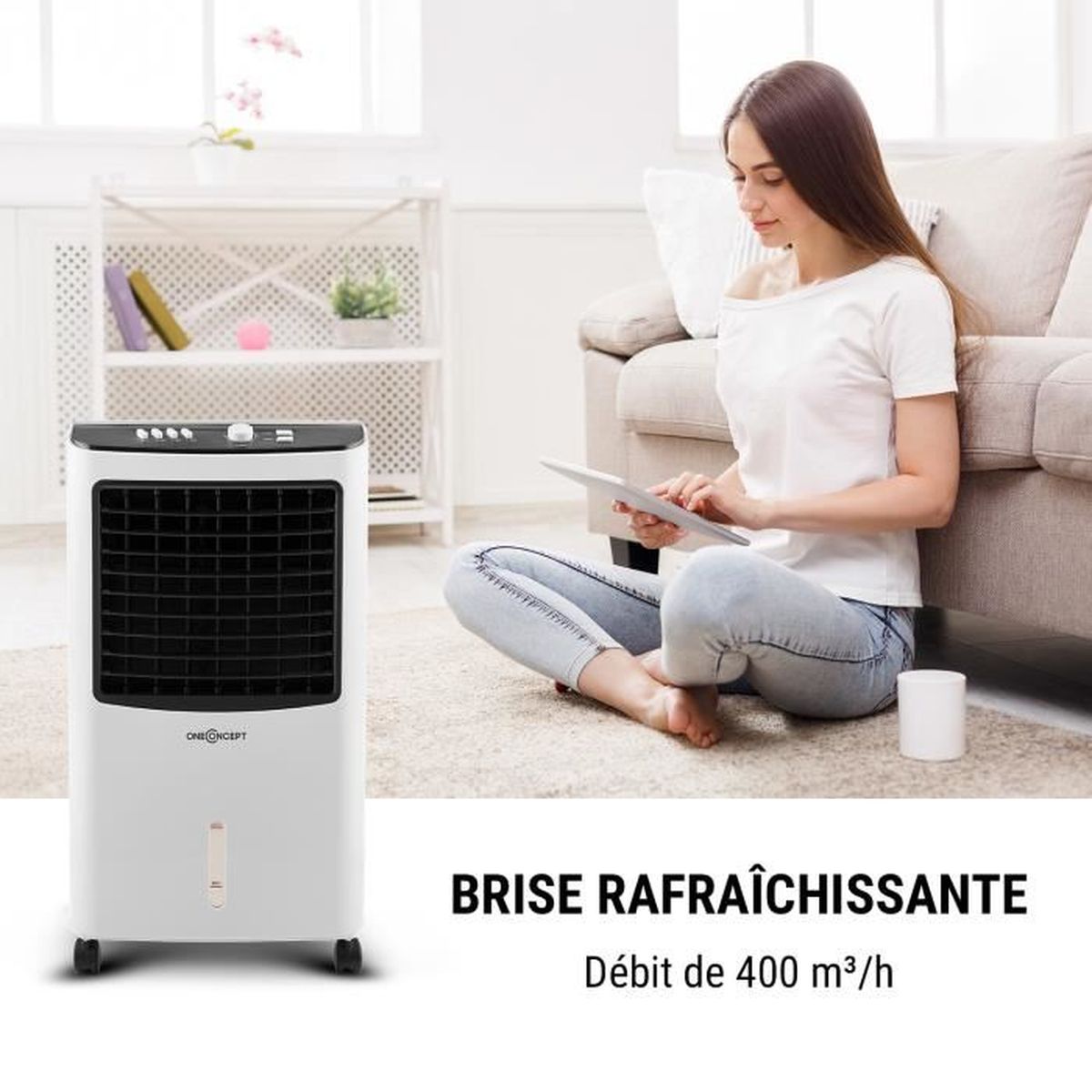 Rafraichisseur D Air King D Home Ou Mettre Les Glacons OneConcept CH2- v2 Rafraîchisseur d´ air mobile 400m³/h - Ventilateur ,  humidificateur & purificateur - blanc - Cdiscount Bricolage