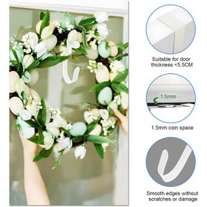 Adams Porte-Couronne Réglable Pour Porte En Bois - Crochet Transparent Jusqu'à 4,5 Kg
