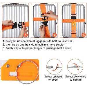 Sangle de bagage, sangle de valise, pince élastique pour veste avec fermeture Velcro