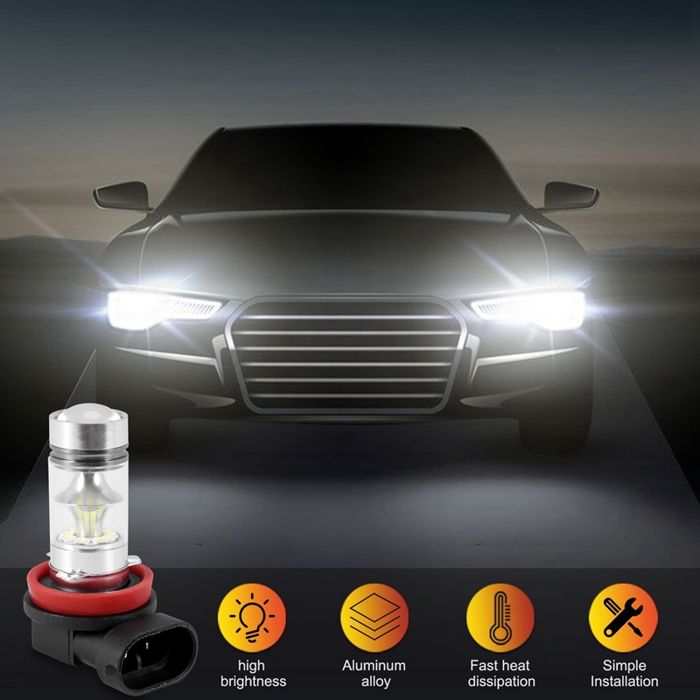 Pack ampoules LED H16 RENAULT Lodgy (JS_) (07.2013 et plus) - 80W Blanc Pur