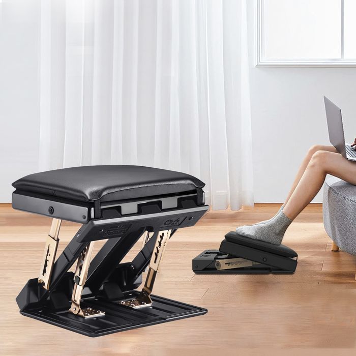 Repose-pieds Ergonomique Réglable Avec Massage - Pour Bureau, Maison, Gaming - Surface Antidérapante, Stable