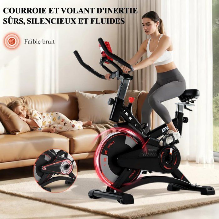 Vélo D'appartement Connecté Bigben Cyberbike – Magnétique 130kg – Programme TV Inclus