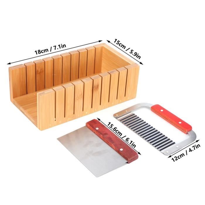 Kit Fabrique à Savon CÉCOA - Moule Silicone + Outil Découpe - 22,5 X 10,5 X 10 Cm