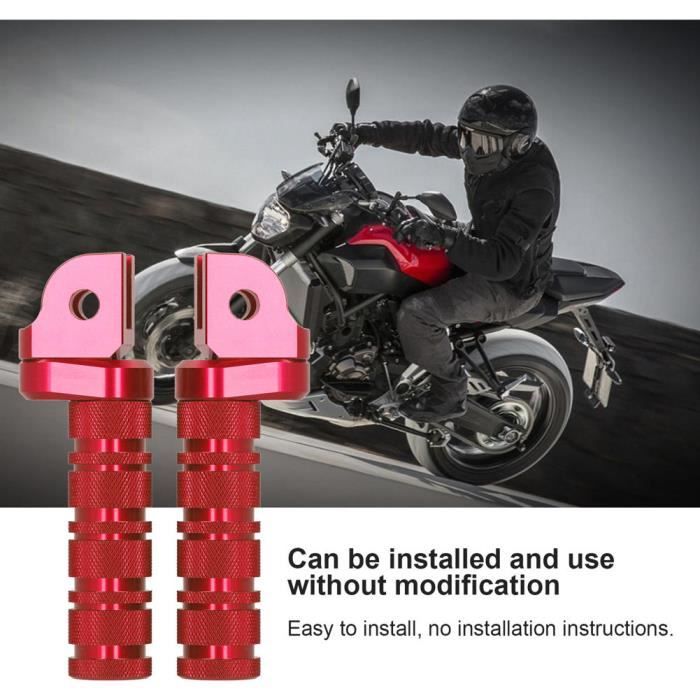 Zerone Pédales de moto Repose-pied avant de moto Modification en aluminium  CNC pour YAMAHA MT-03 MT-07 MT-09 MT-10 MT-25 (rouge) - Cdiscount Auto