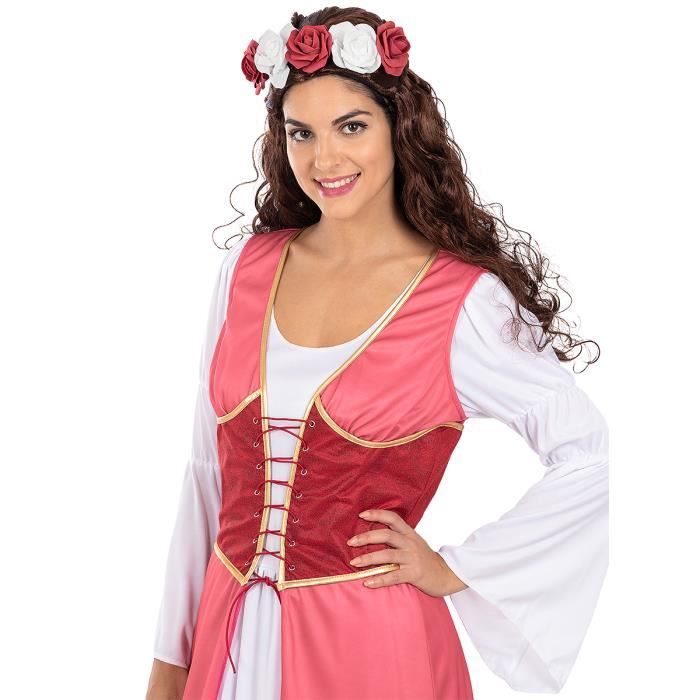 Robe Princesse Femme Médiévale pour Cosplay Halloween et Carnaval