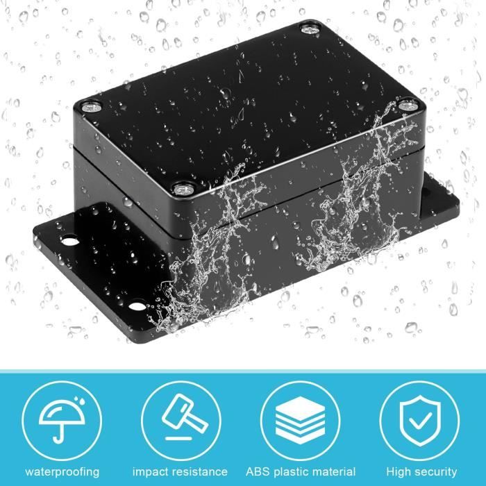 Boîtier De Jonction Plastique ABS 80x50x26 Mm - Lot De 2, Pour Câblage électrique DIY - 7