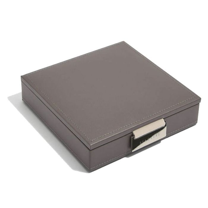 Stackers Boîte à Bijoux Classique Gris Galet Taille M - Organisateur Modulaire 25 Compartiments