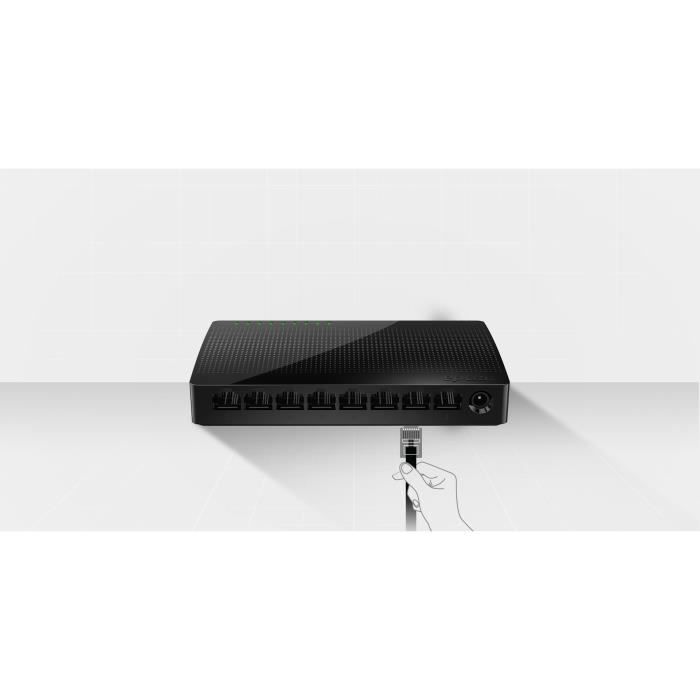 Switch Hub Tenda SG80 – 8 Ports – 10/100/1000 Mbps – Gigabit Ethernet – Neuf