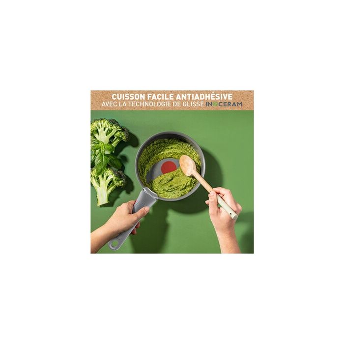 Tefal Ingenio Renew Poêle 24 cm, Revêtement céramique antiadhésif, Recyclée, Cuisson saine