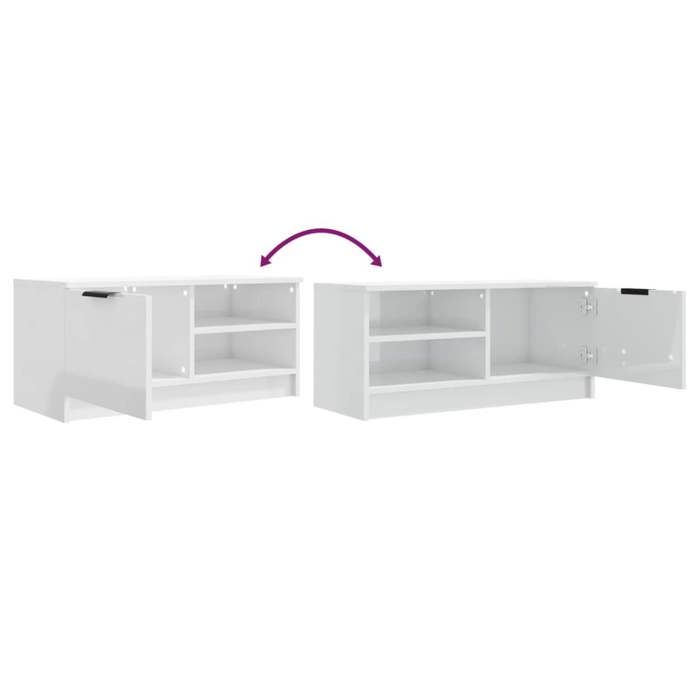 Armoire murale Blanc brillant 80x35x36,5 cm Bois d'ingénierie | Leroy