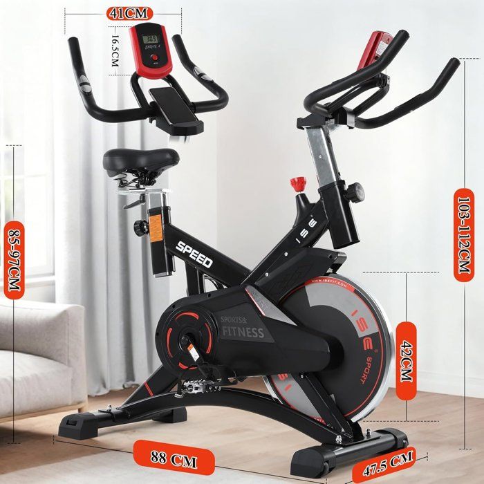 Vélo D'Appartement ERGOSPIN - Vélo De Table Pliant, Siège Réglable, Résistance Magnétique, Charge Max 120kg
