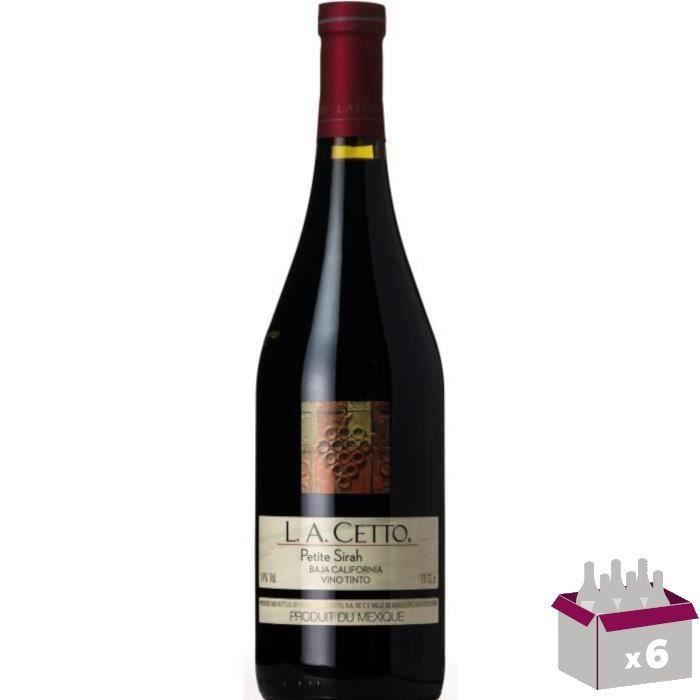L.A. Cetto 2019 Petite Sirah Baja California - Vin rouge du Mexique x6