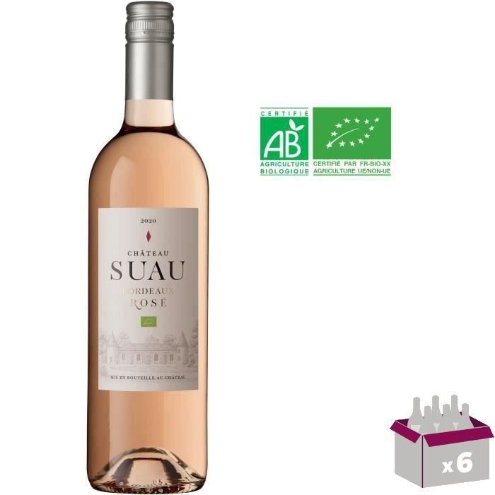 Château Suau 2020 Bordeaux - Vin rosé de Bordeaux - Bio x6