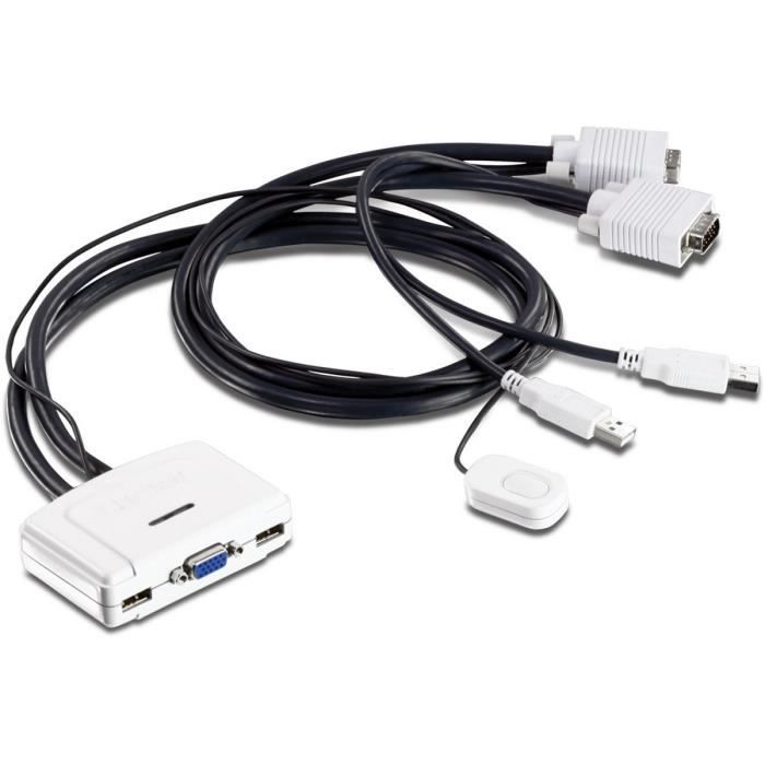 TRENDnet TK-217i - Câbles KVM 2 ports USB - VGA