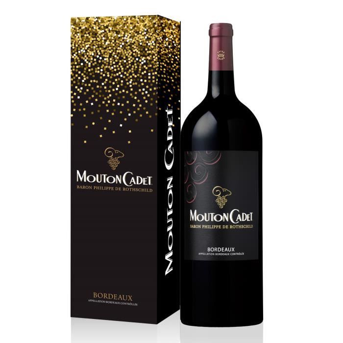 Magnum Mouton Cadet 2017 Baron Philippe de Rothschild Bordeaux - Vin rouge de Bordeaux + Etui