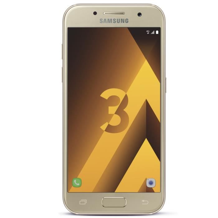 Vente T&eacute;l&eacute;phone portable Samsung Galaxy A3 2017 16 go Or pas cher