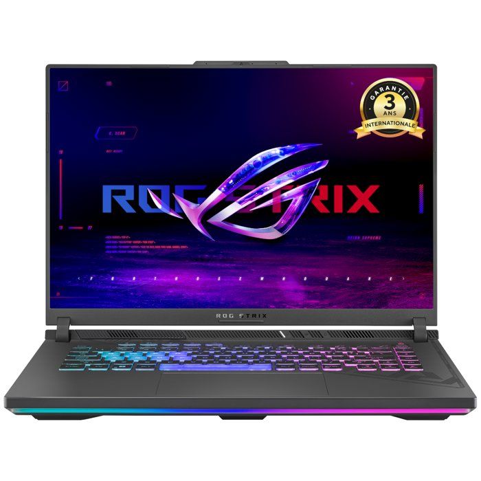 PC Portable Gamer ASUS ROG Strix G16 : Win 11 16.0 WQXGA 240Hz RTX 5070 8Go AMD Ryzen 9 9955HX RAM SSD