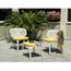 Salon Jardin De 2 Fauteuils Table Avec Coussins Jaunes Amovibles
