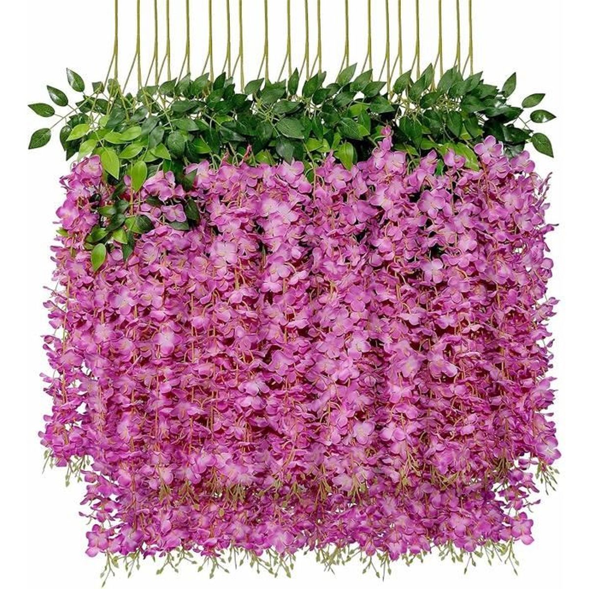 Guirlande Glycine Artificielle Blanche 20 X 100 Cm - Décoration Mariage, Fête, Arche Romantique Et Réutilisable