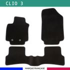 AUTOSWEET Tapis de voiture - Sur Mesure pour CLIO 3 (2005 - 2014) - 3 pièces - Tapis de sol antidérapant pour automobile