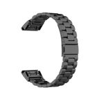 LEMONDA Bracelet Pour Montre Connectée Sangle De Montre En Acier Inoxydable De 20Mm Trois Perles Pour Garmin Fenix ​​6S -Noir