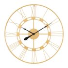 WOMO-DESIGN | Horloge Murale Minuterie Stockholm Ø92cm Rond en Fer Noir Grands Chiffres Romains Pendule Murale Décorative Rétro